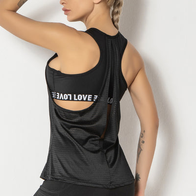 New Fake Two-piece Sports Vest Women