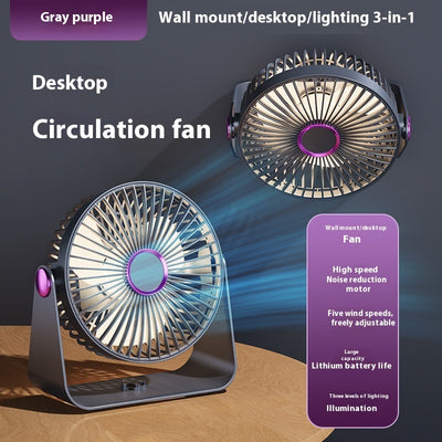 Clip Fan USB Lighting Desktop Household Fan Portable